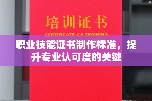 沁县职业技能证书制作标准，提升专业认可度的关键