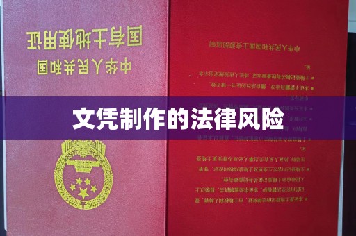 沁县文凭制作的法律风险