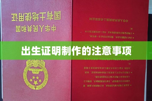 沁县出生证明制作的注意事项
